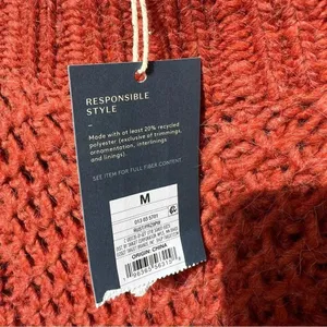 NWT Universal Thread Rust Chunky Cable Knit Mock Turtleneck Pullover Sweater M thumbnail 4