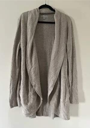 Barefoot Dreams Cozy Cardigan Taupe Gray Womens Large Soft Knit Lounge Cozy thumbnail 1