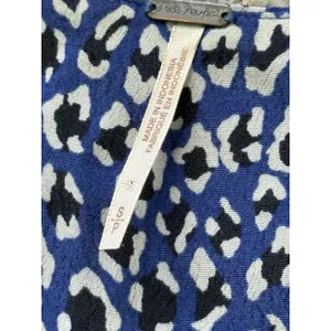 FREE PEOPLE Gorgeous Jess Wrap Maxi Dress Size Small Blue Black Leopard Print thumbnail 4