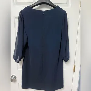 Ann Taylor Navy Long Sleeve Dress thumbnail 4