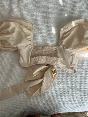 cropped tie up top Tan thumbnail 2