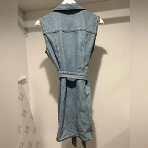 Zara denim mini sleeveless dress NWT thumbnail 6