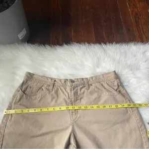 90s Vintage High Waisted Jean Shorts tan brown thumbnail 6