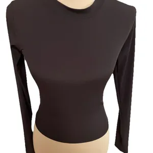 NWT New Uniqlo Ribbed Stretch Cropped Long Sleeve Women’s Size M thumbnail 1