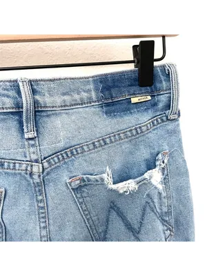 Mother Superior Distressed Stone Blue Jeans Size 26 thumbnail 6