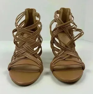 INC Women's Strappy Heeled Sandals Brown Size 6 Open Toe Block Heel‎ thumbnail 1
