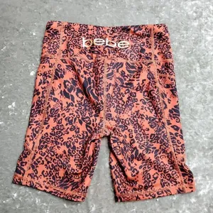 Bebe‎ Leopard Print Biker Shorts thumbnail 3