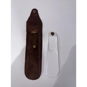 Vtg Gucci Made‎ To Measure Shoe Horn White With Brown Suede Case thumbnail 2