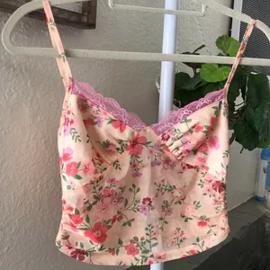 Y2k floral mesh cami bustier top with lace trim (Size S) thumbnail 2