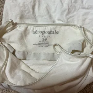 Y2K Aeropostale Cream Stretch Cami Tank Top S‎ P Basic Layering thumbnail 4