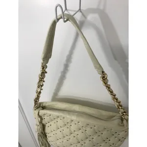 Paolo Masi Vintage Cream Quilted Studded Leather Hobo Bag Made in Italy EUC thumbnail 9