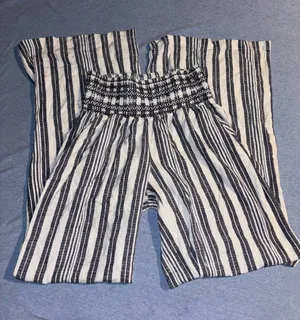 Sincerely Jules Striped Elastic High Waist Flared Pant thumbnail 1