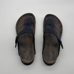 Birkenstock Gizeh Black Birko-Flor Thong Sandals Women 38 L7 M5 Made in Germany thumbnail 9