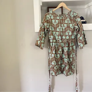 • tulle los angeles printed tie waist dress • thumbnail 7