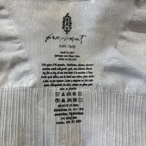 Free People Movement Good Karma Sports Bra Womens XS/S Cream/Gray Square‎ Neck thumbnail 8