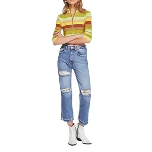 Free Free People High-Waist Lita Distressed Jeans NWT thumbnail 6