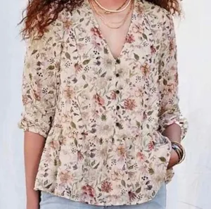 Matilda Jane Good Hart Floral Zilker peplum blouse thumbnail 1
