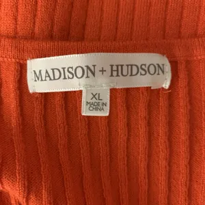 Madison Hudson Dress XL Orange Maxi Short Sleeve Knit Casual Resort thumbnail 7