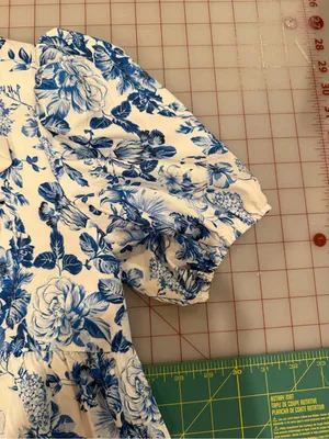 Amazon Blue and White Floral Mini Dress with Bow Detail thumbnail 8