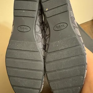 COACH 8.5 Olive Signature Canvas/Leather Black Loafer Moccasins Shoes SEE PHOTOS thumbnail 6