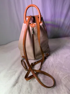 Everyday Neutral Tan Backpack Tote for Women - Casual City Bag thumbnail 11