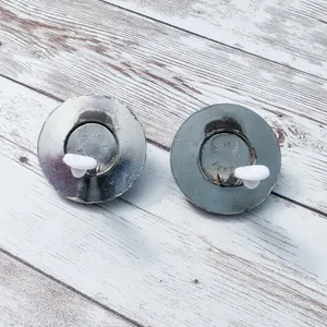 Vintage Clip On Earrings Statement Large Ornate Silver Tone with Black Center thumbnail 6
