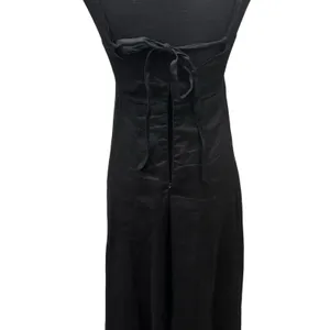 DISSH Black Linen Halter Tie Back Maxi Dress Womens Size US 8 Minimalist Coastal thumbnail 6