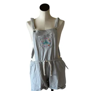 NWT DISNEY Dose of Disney Relaxed Sweat knit Shortalls Bib Overalls thumbnail 3