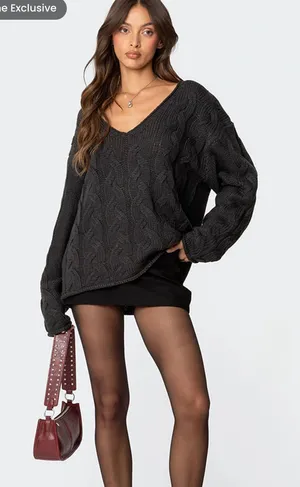 Edikted Oversized Sweater thumbnail 1