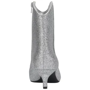 On 34th Women Glitter Aatira Tulip Booties 10019682200 Silver Glitter 5.5M thumbnail 9