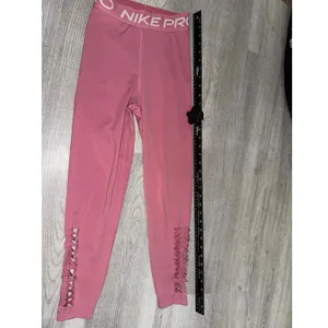 WOMENS NIKE Pro 7/8 TIGHTS DRI FIT Hi Rise Yoga PANTS Pink Size Small leggings thumbnail 6