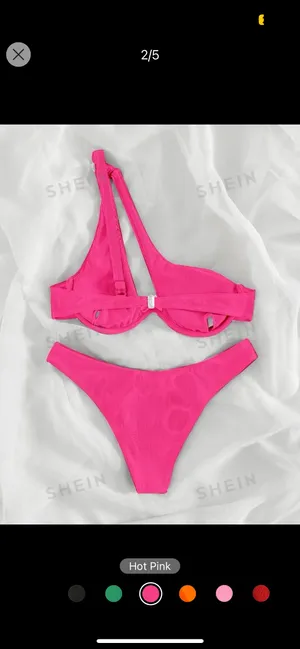 SheIn One Shoulder Bikini thumbnail 4
