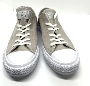 Converse Chuck Taylor All Star OX Leather Sneaker Pale Putty Silver Womens 8 thumbnail 1