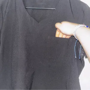 Scrubstar Black Fitted Short Sleeve scrub top thumbnail 3