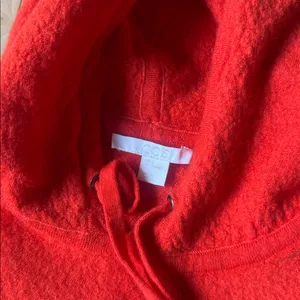 COS Red Textured Hoodie Minimalist Oversized Pullover Sweater thumbnail 2