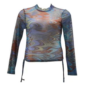 Vintage Forever 21‎ Sheer Top Blue XL thumbnail 1