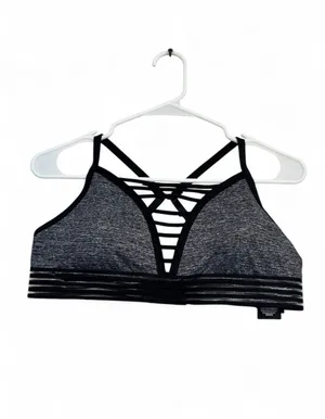 Victoria's Secret PINK Ultimate Sports Bra Size: Large Color: Black/Gray #activewear #workout thumbnail 2