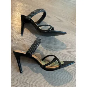Steve Madden Black Rhinestones Shiny Pumps Heels Women's Sz 6 thumbnail 4