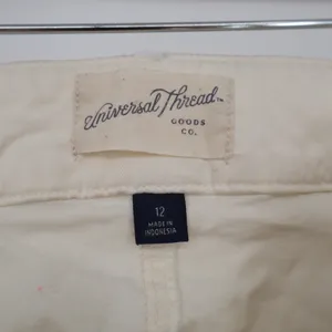 Universal Thread Womens Cream High Rise Wide Leg Cargo Pants Size 12 Off White thumbnail 2