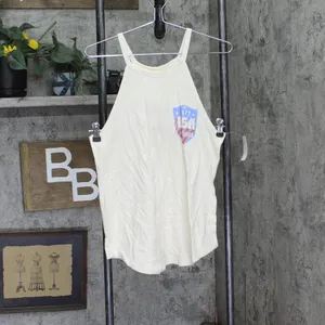 NWT Hybrid Juniors Usa Graphic High-Neck Tank Tap JT2627JRSM689 Beige Brown L thumbnail 2