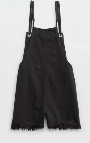 Aerie black overall shorts thumbnail 2