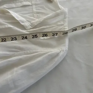AllSaints White Cotton Pin Tuck V Neck 3/4 Sleeve Tunic Shirt US‎ 4 thumbnail 6