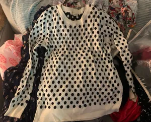 Polka dot sweater White Size L thumbnail 1