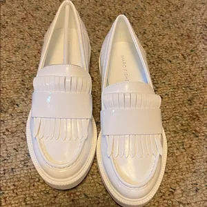 Marc Fisher Women's Shiny White Loafers thumbnail 1