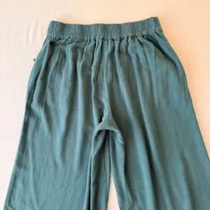 Umgee Linen Blend Boho Wide Leg Cropped Fringe Hem Pants Womens Medium thumbnail 11