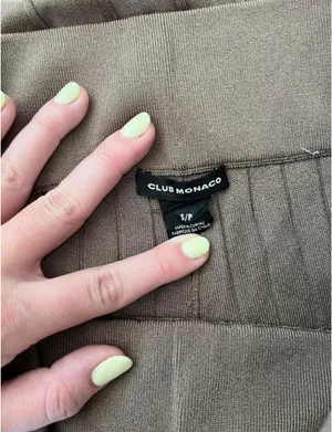 Club Monaco Wide Rib Pants Brown Small thumbnail 2