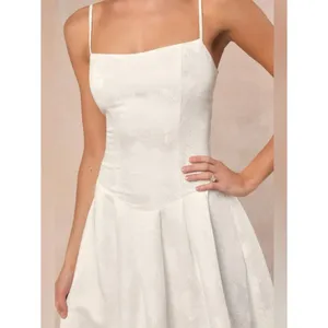 Lulus Arabella White Jacquard Basque Waist Maxi Dress Size Large Bridal Wedding thumbnail 3
