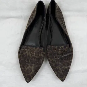 ALDO Leopard Print Metallic Pointed Toe Flats‎ Gold Bronze Size 9 Womens thumbnail 3