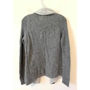 Abercrombie & Fitch Oversized Two Tone Open Front Cardigan Gray Size XS thumbnail 2