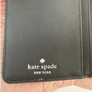Kate Spade Staci Slim Bifold Wallet Nimbus Grey Colorblock‎ Saffiano Leather NEW thumbnail 6